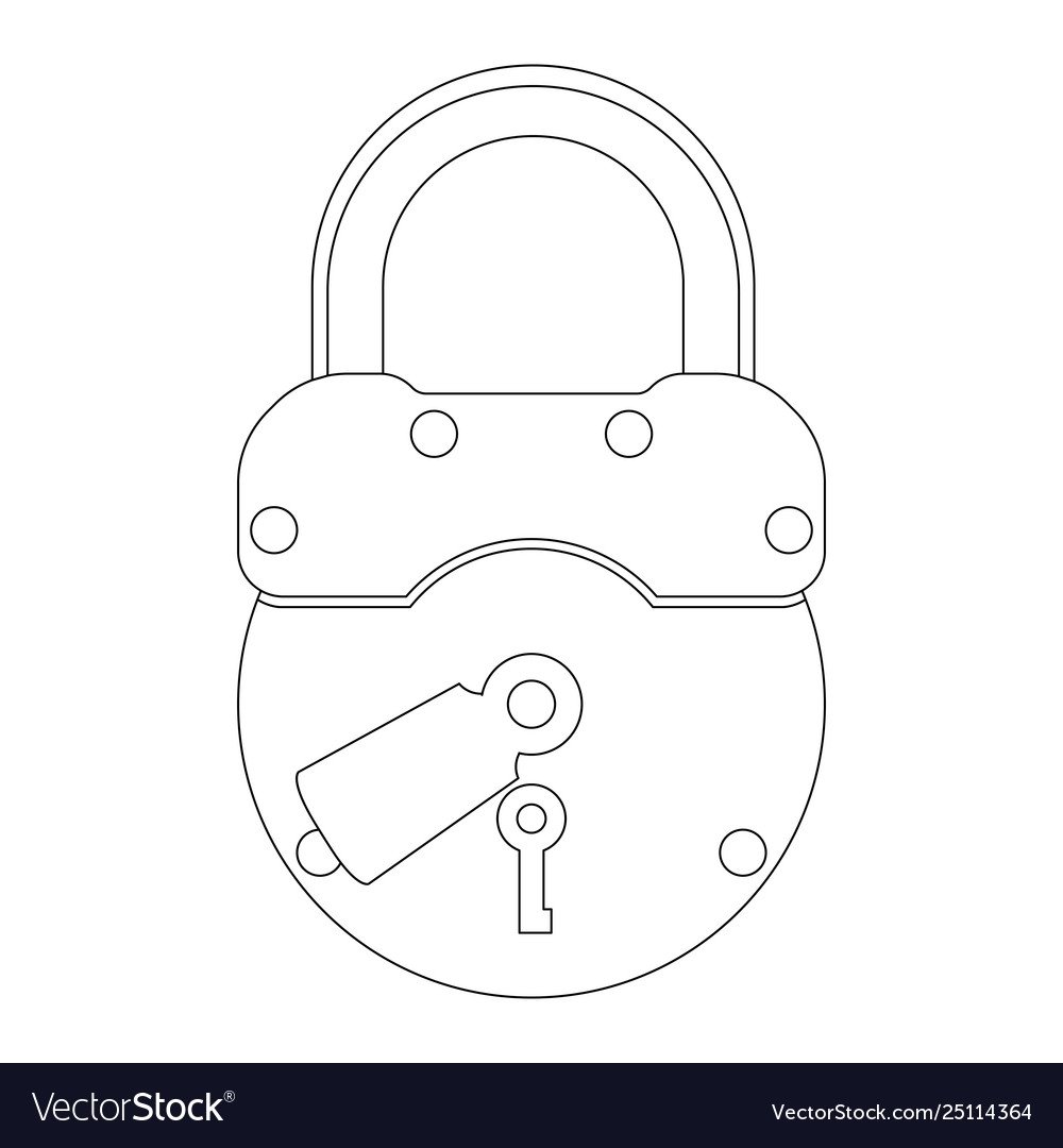 Раскраска замок дверной