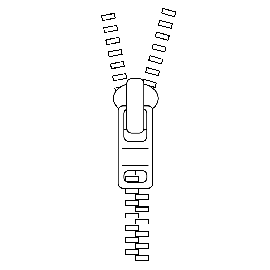 Молния застежка на прозрачном фоне