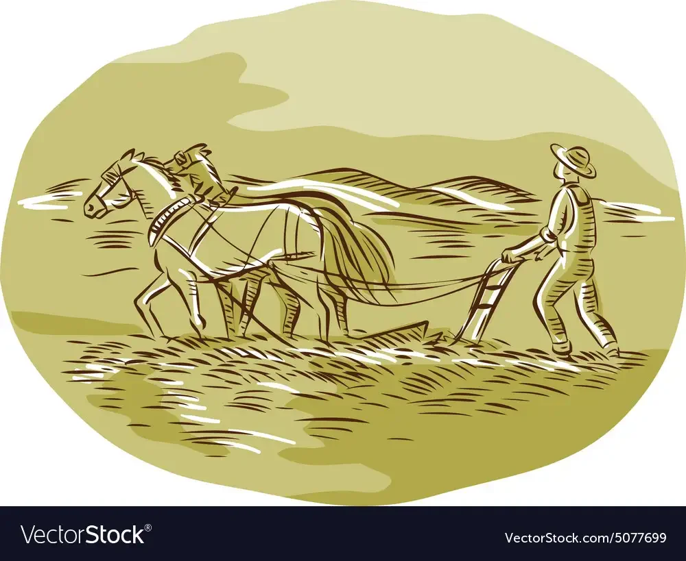 Пахарь силуэт