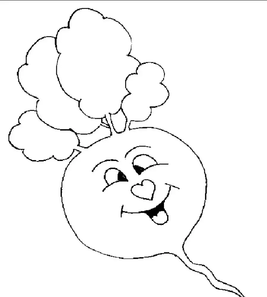 Свекла раскраска для детей