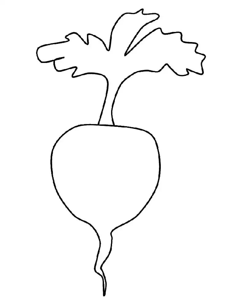 Раскраска свекла для малышей