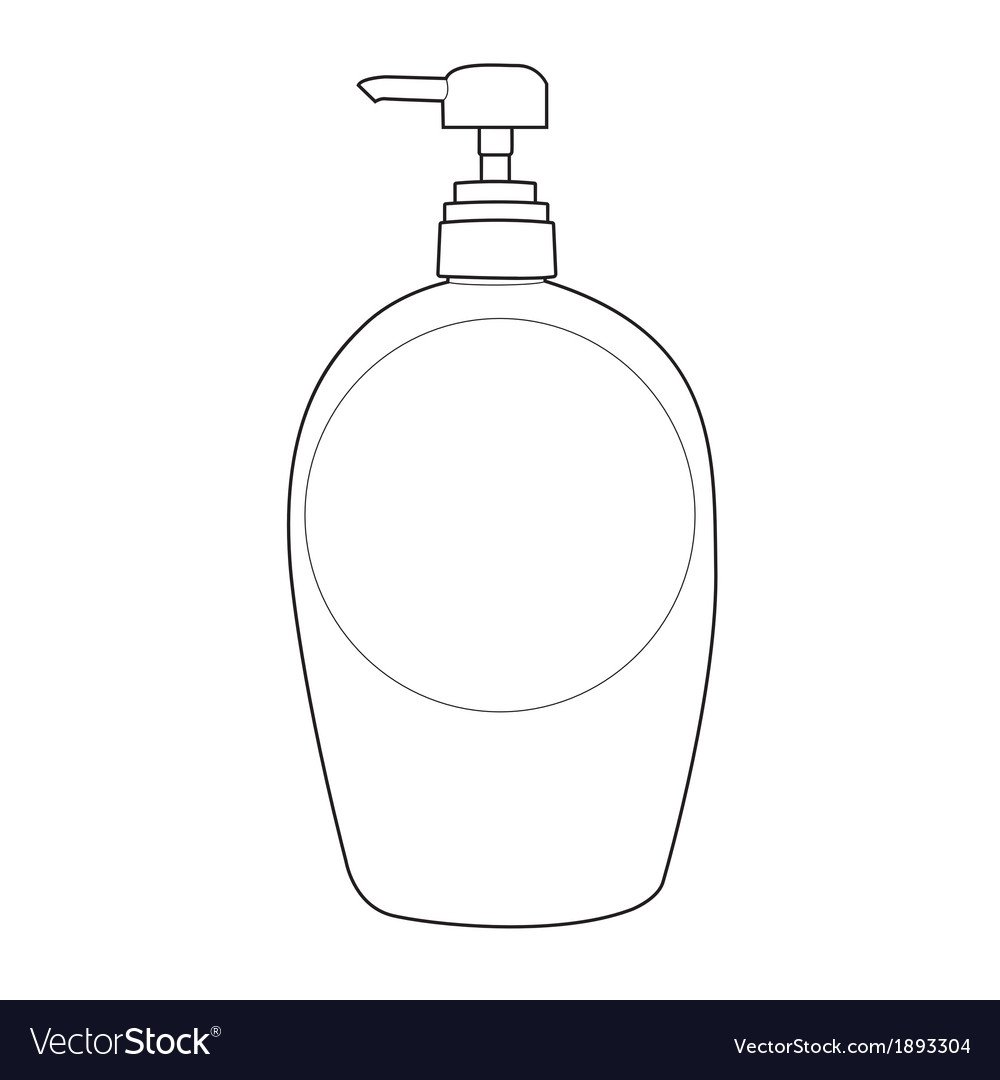 Бутылка шампуня раскраска