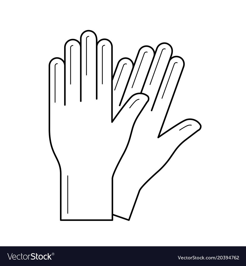 Технический эскиз перчатки