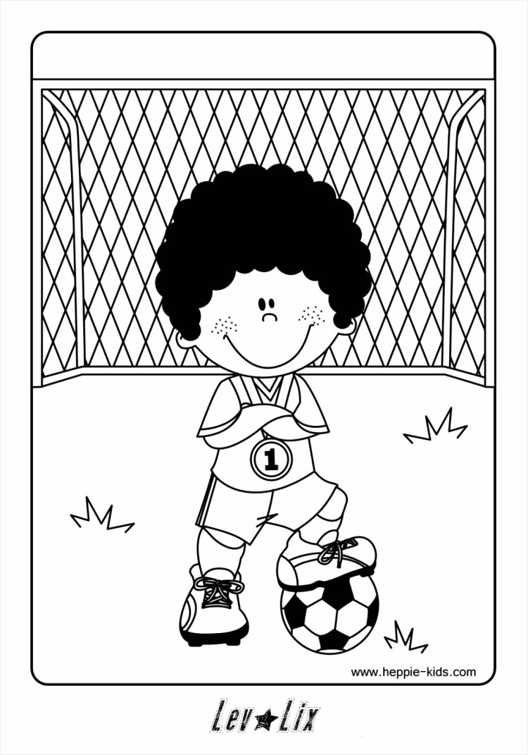 Раскраски вратарей футбола для мальчиков