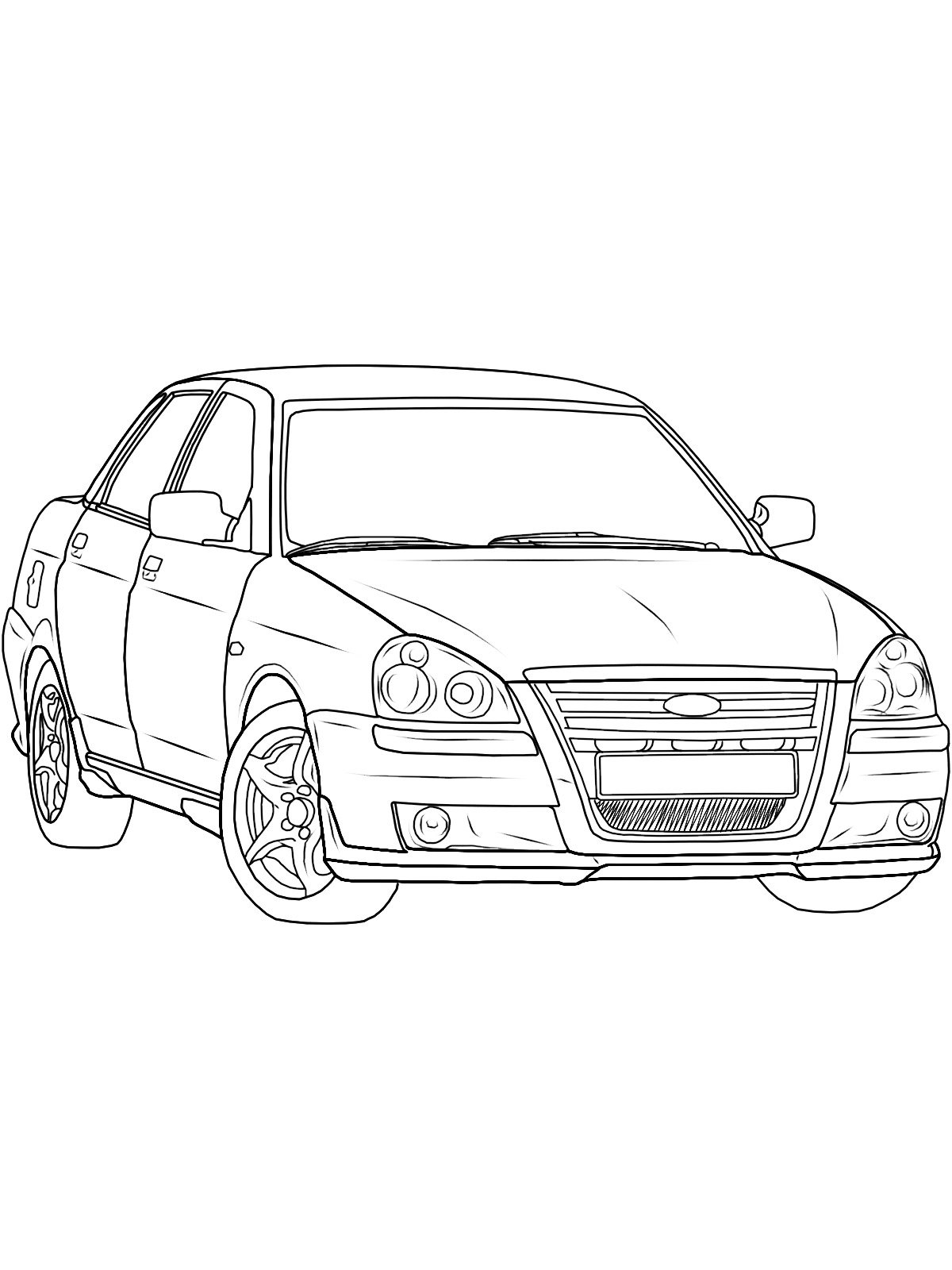 Лада Приора 2112 раскраска