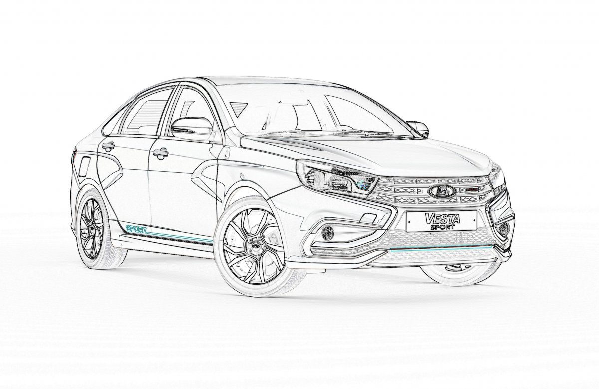 Разукрашки Лада Веста св кросс