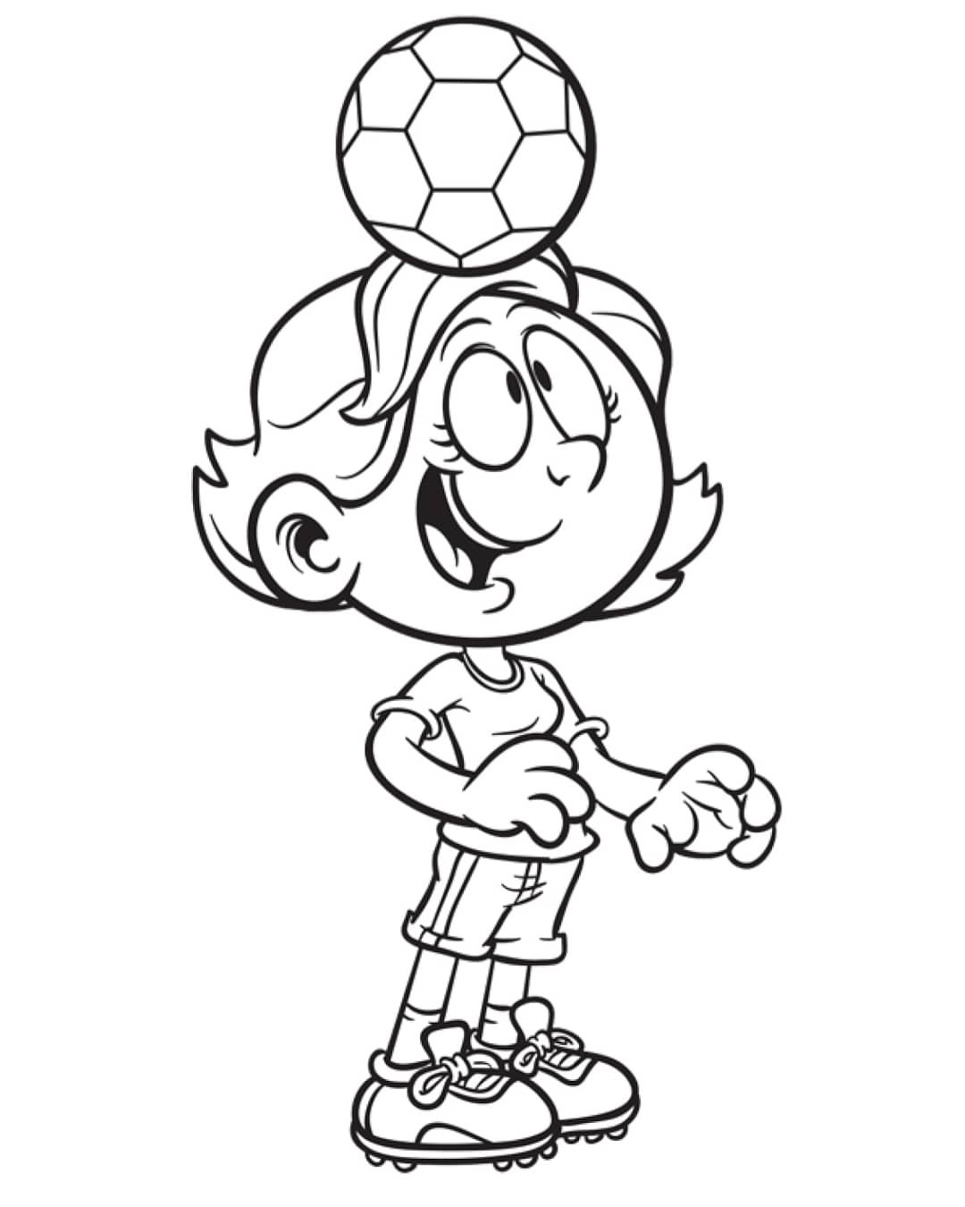Раскраска футбол девочки