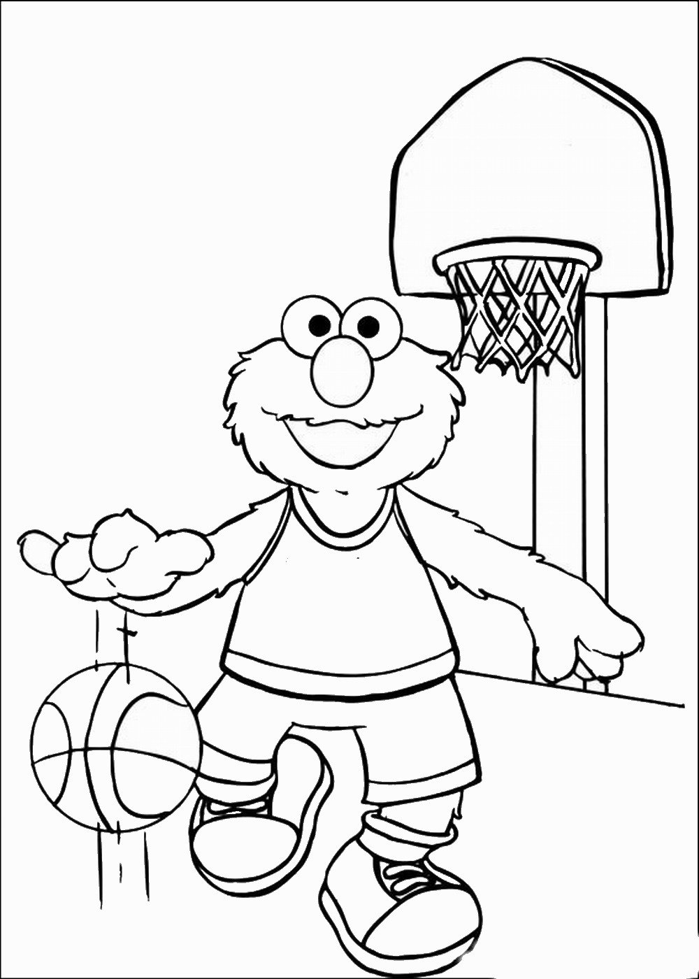Раскраска баскетбол мультяшные