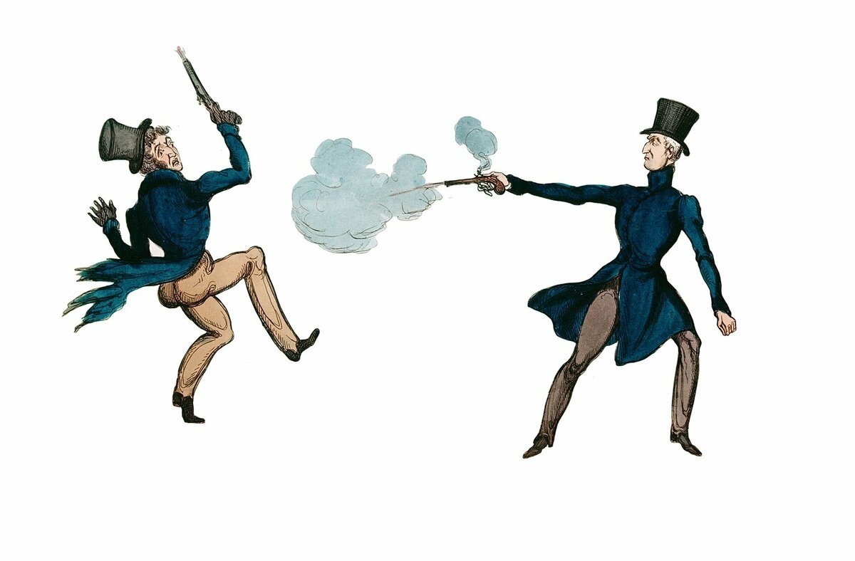 Иллюстрации дуэли Евгения Онегина