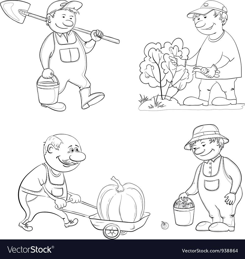 Раскраска Садовод