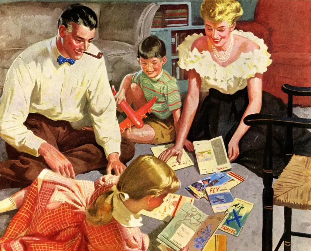 Американская семья ретро