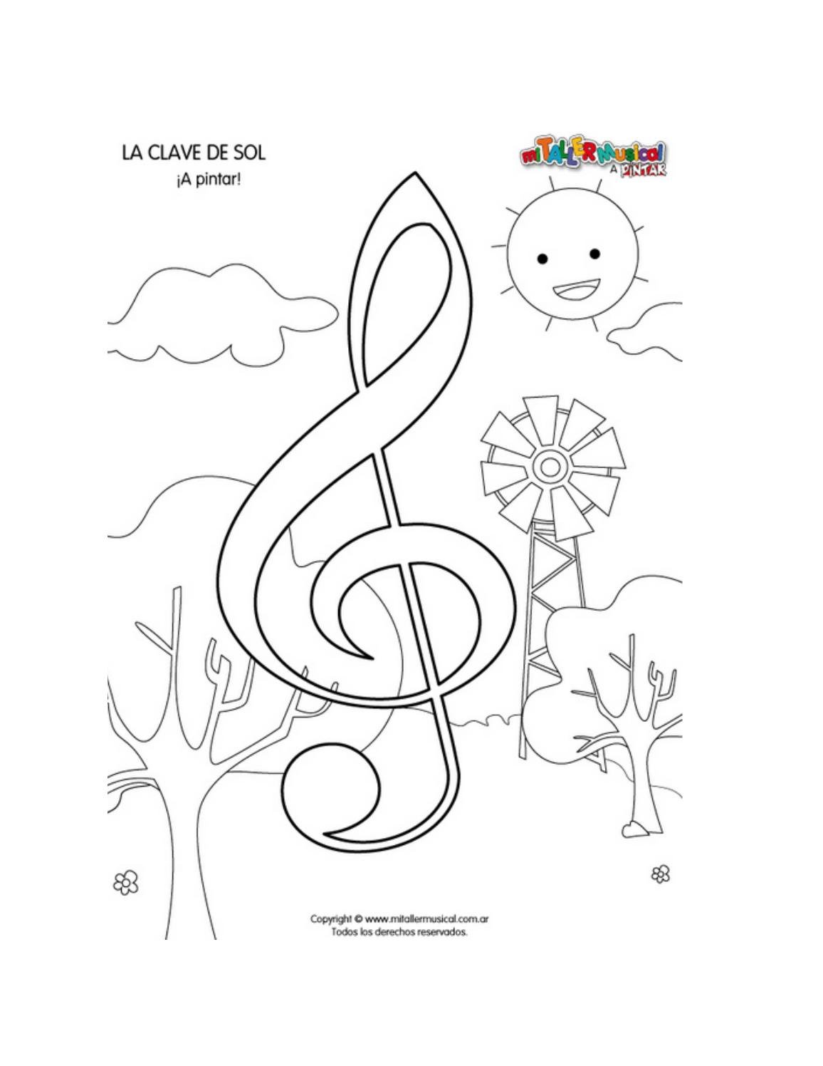 Музыкальные инструменты раскраска