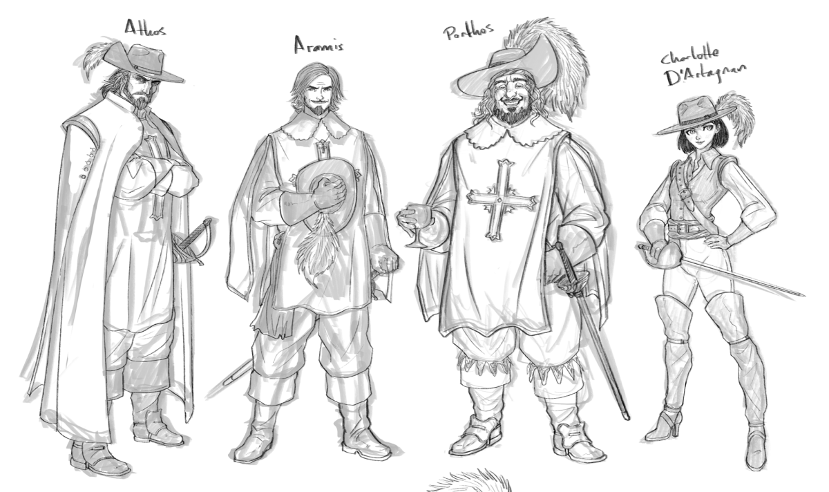 Д Артаньян и 3 мушкетера