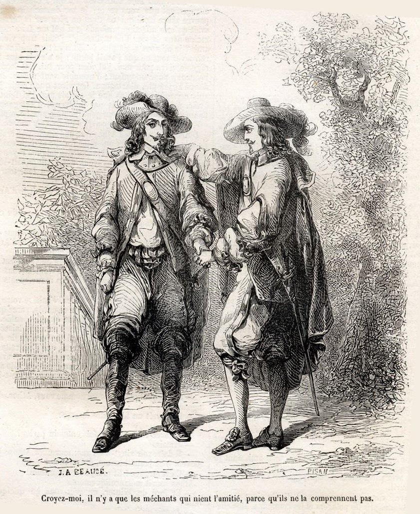 Картина мушкетера на лошадях