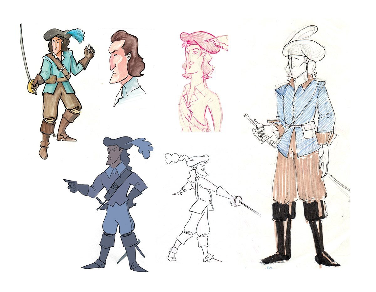 Иллюстрации Ивана Кускова к трем мушкетерам