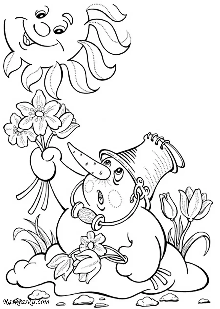 Раскраска. Весна