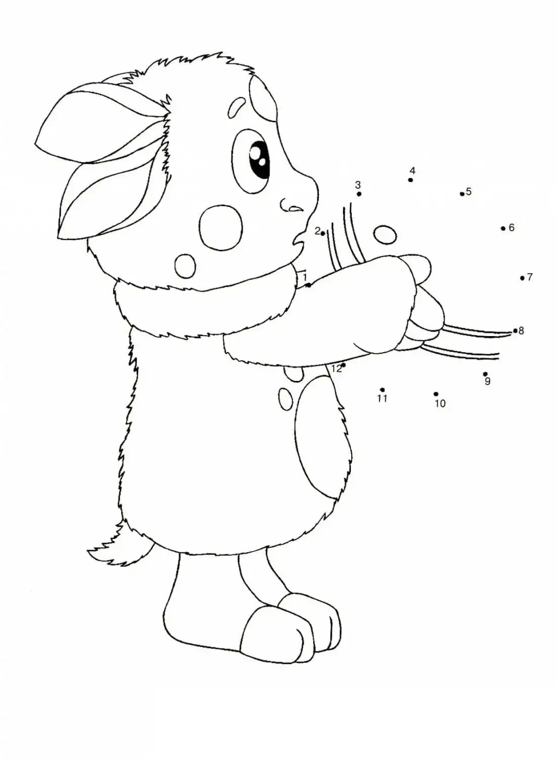 Лунтик обводить по точкам