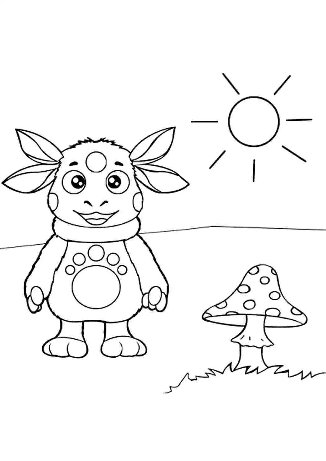 Раскраски Лунтик Мила Пчеленок