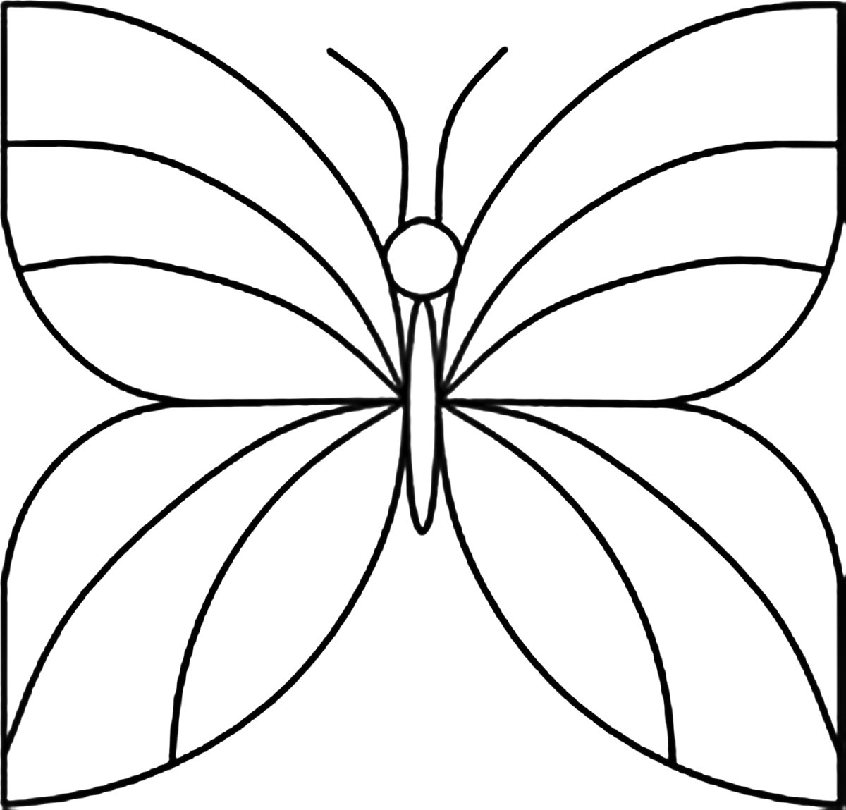 Витраж бабочка трафарет