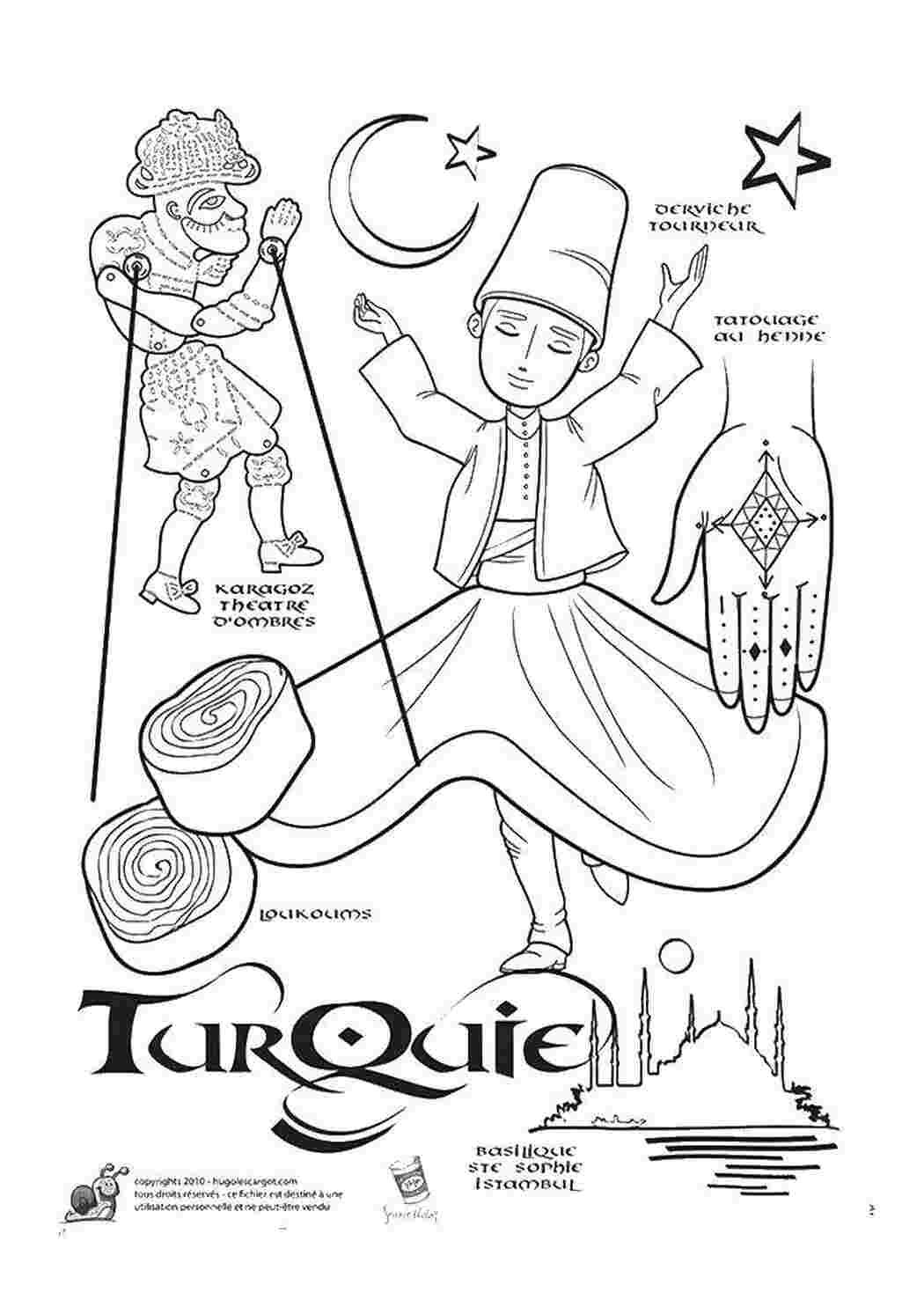 Раскраска Турция