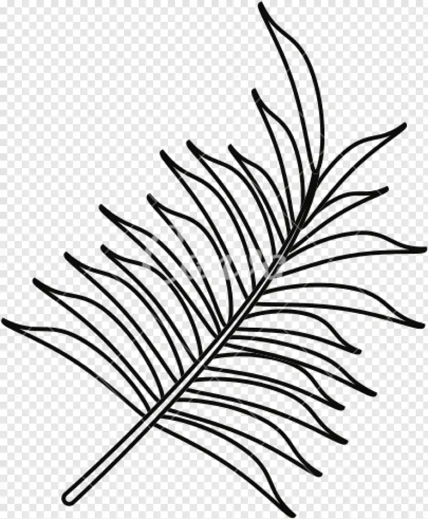 Листья одной линией