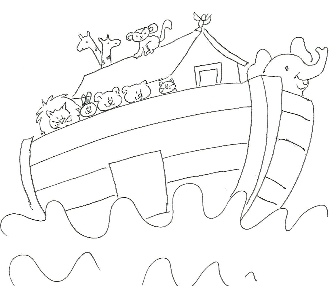 Ковчег раскраска для детей