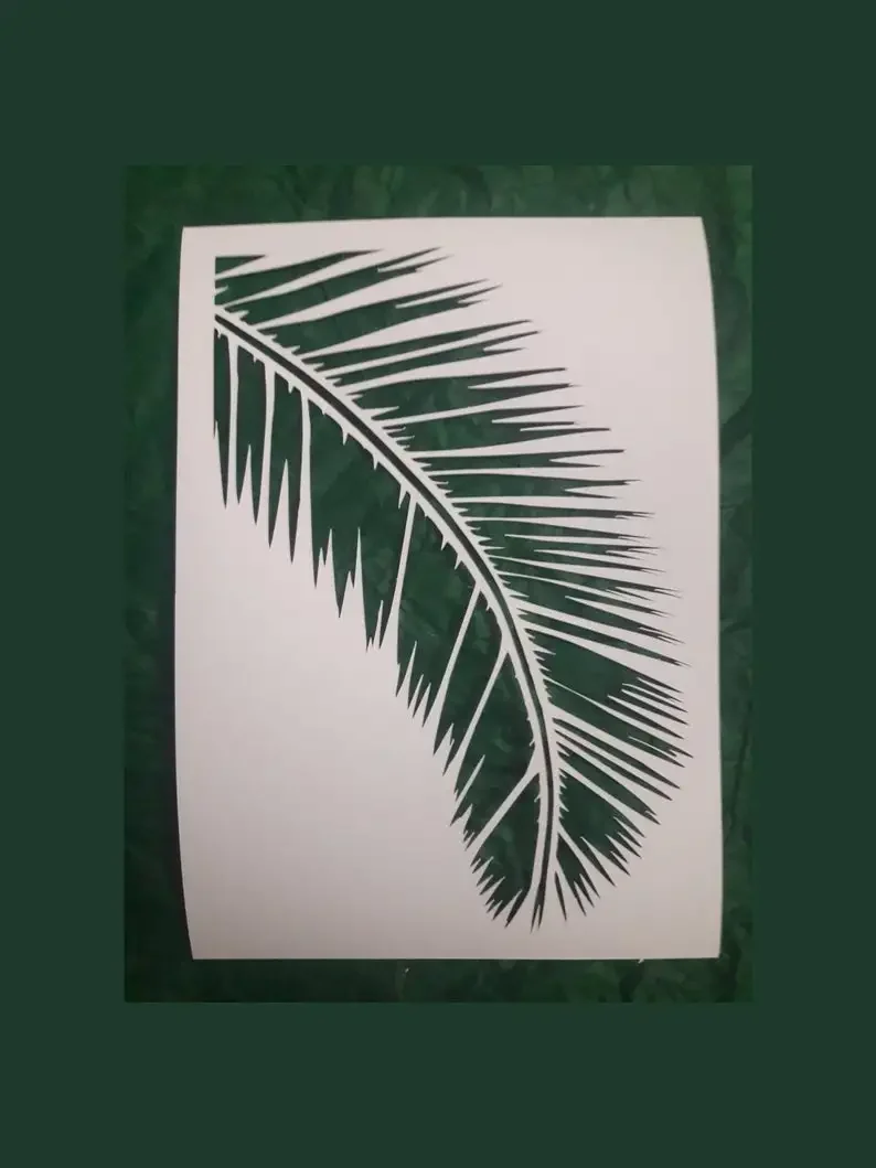 Тропические листья раскраска