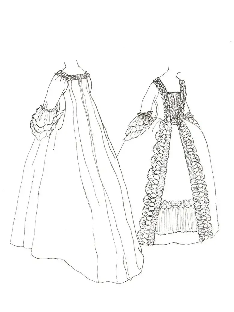 Эскиз исторического кос