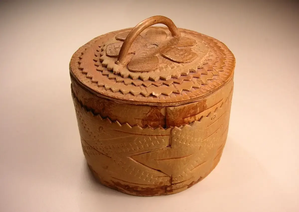 Замки из бересты на туеске