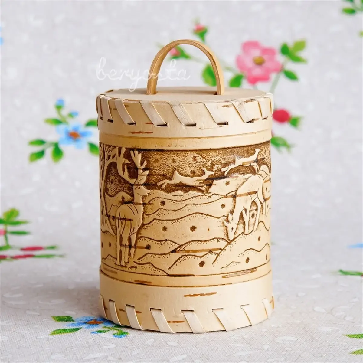 Городецкая роспись роспись Туесок