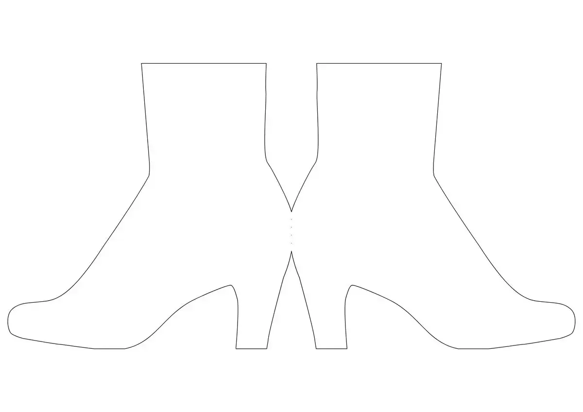 Трафарет сапожок для вырезания