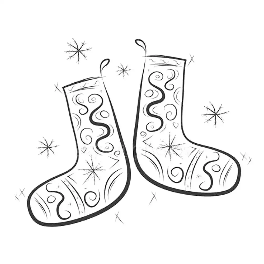 Валенки рисунок карандашом