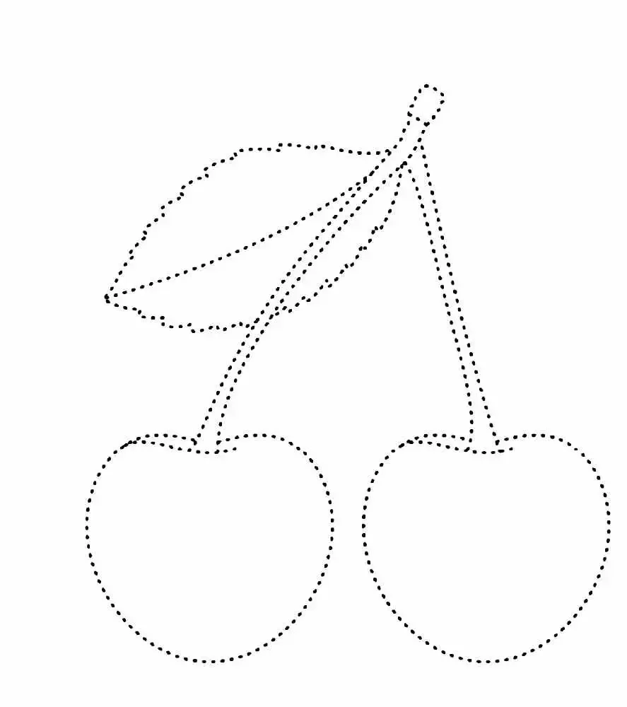 Рисование по точкам фрукты