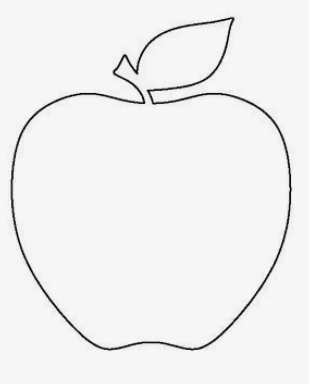 Яблоко раскраска для детей
