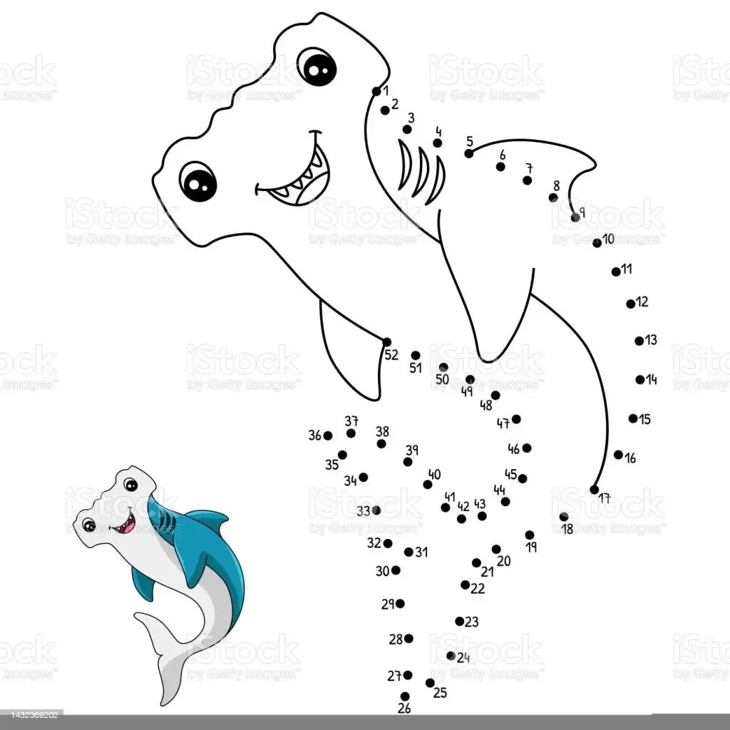 Акула раскраска для детей