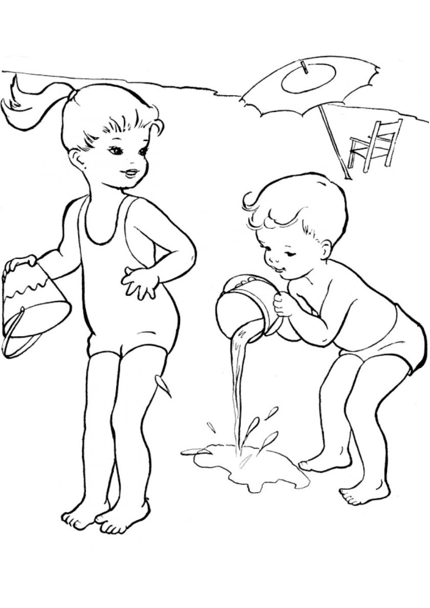 Раскраски на тему вода для детей