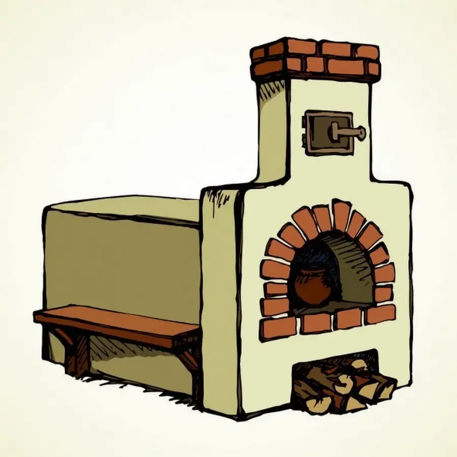 Печка рисунок