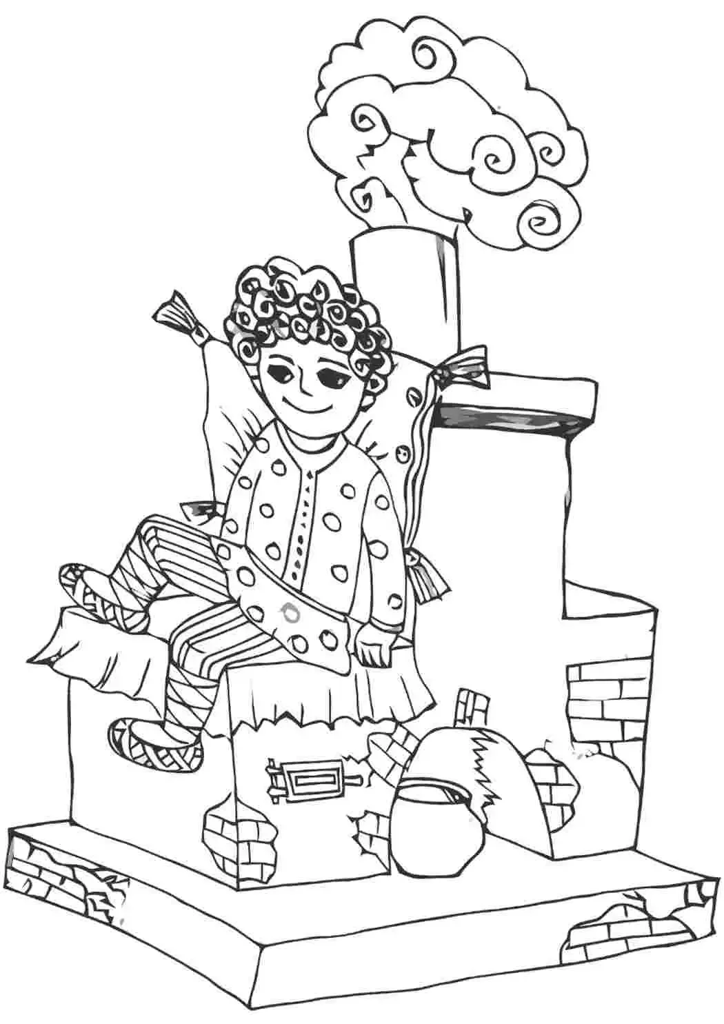 Камин раскраска для детей
