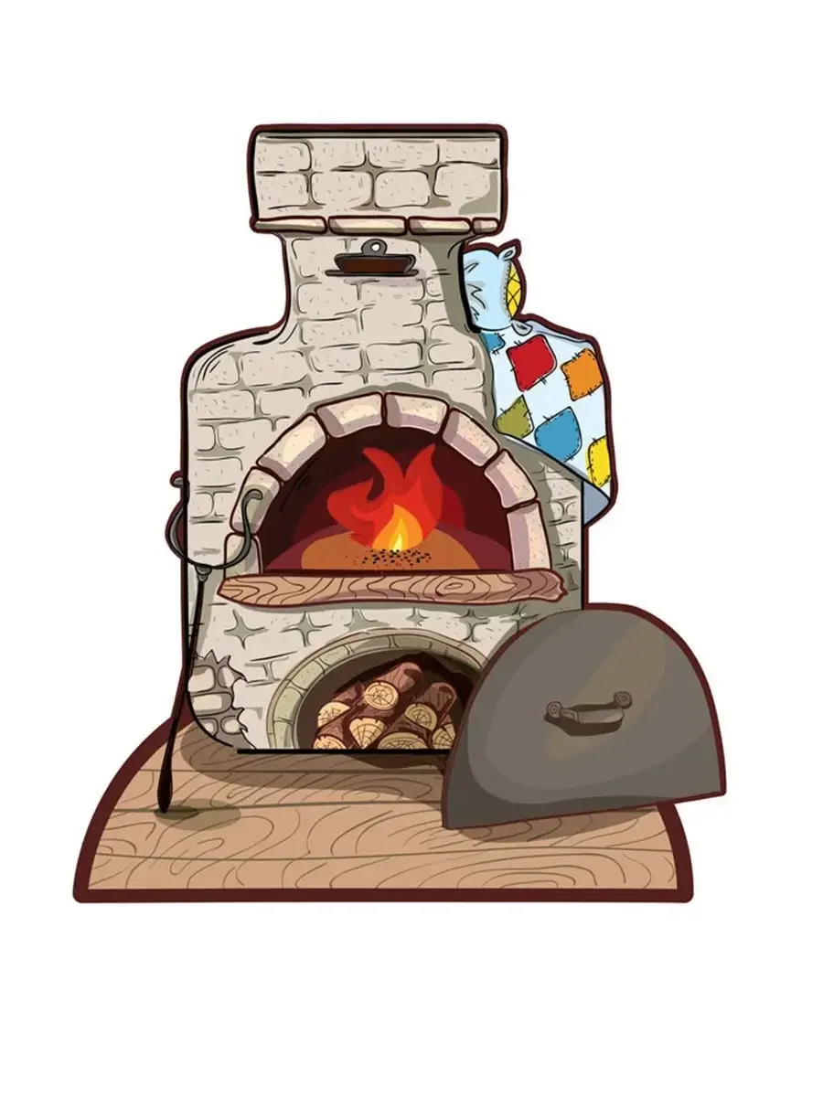 Изразцовая печь рисование