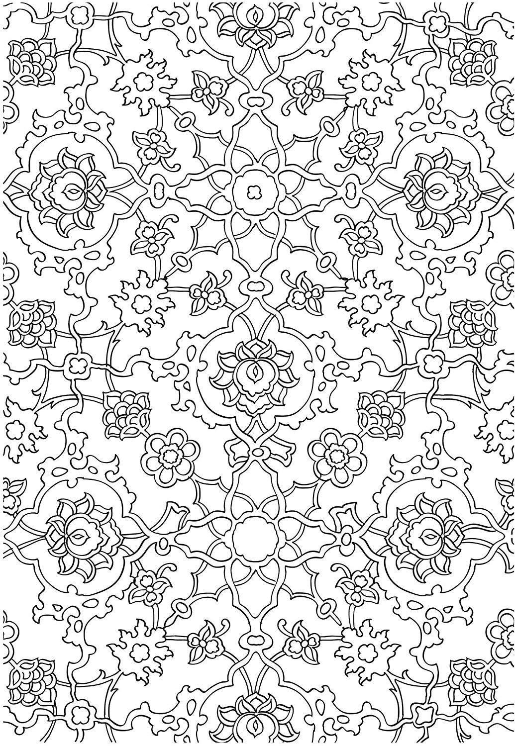 Арабские узоры раскраска