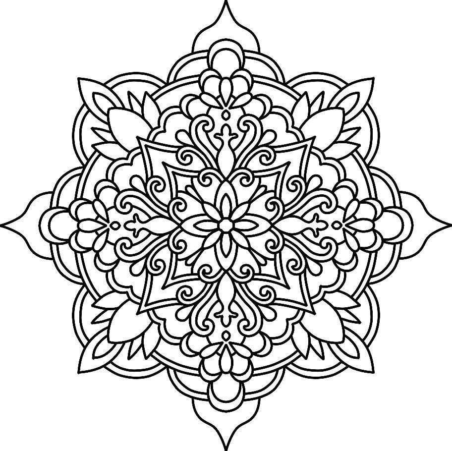 Мандала трафарет