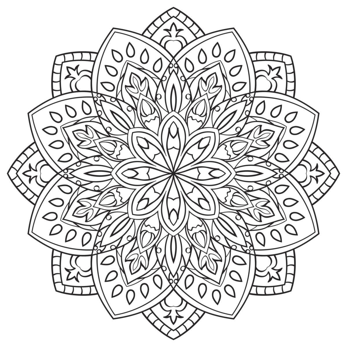 Интересные мандалы для раскрашивания