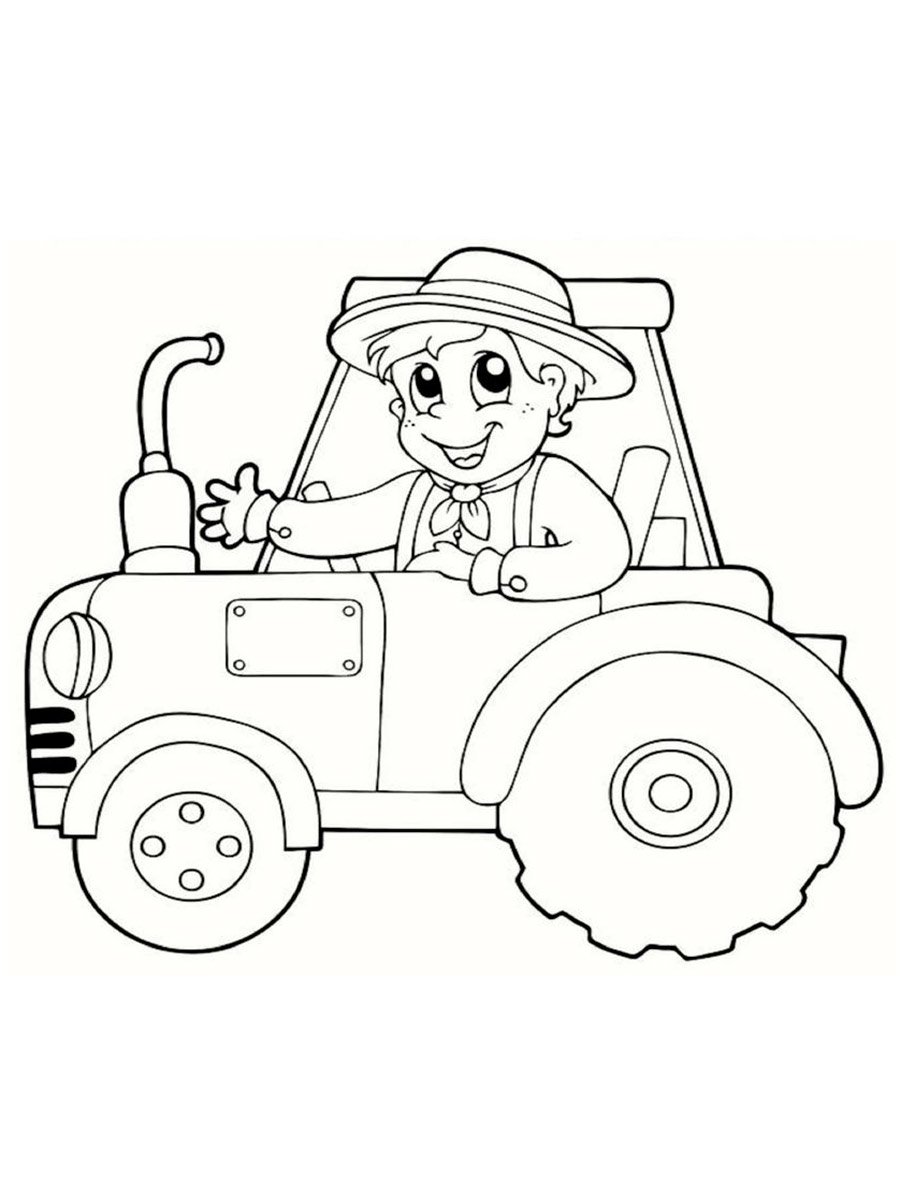 Комбайн Джон Дир раскраска