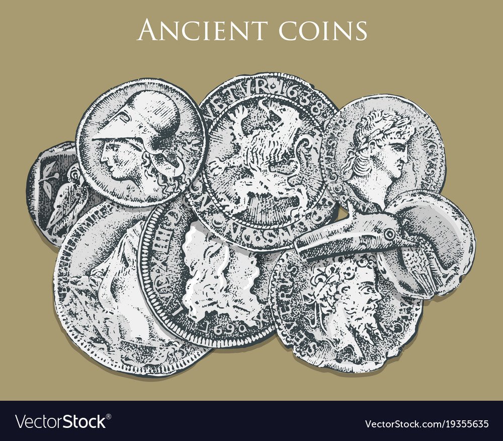 Монетка черно белая