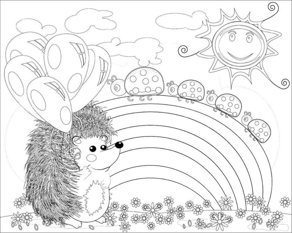 Раскраска Ёжик