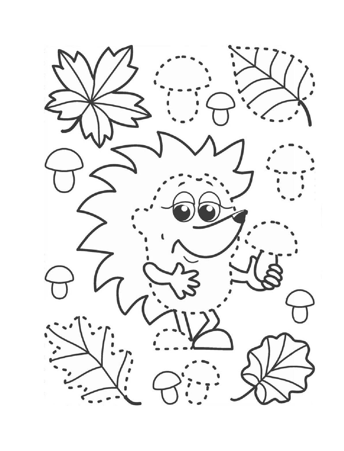 Раскраска Ёжик