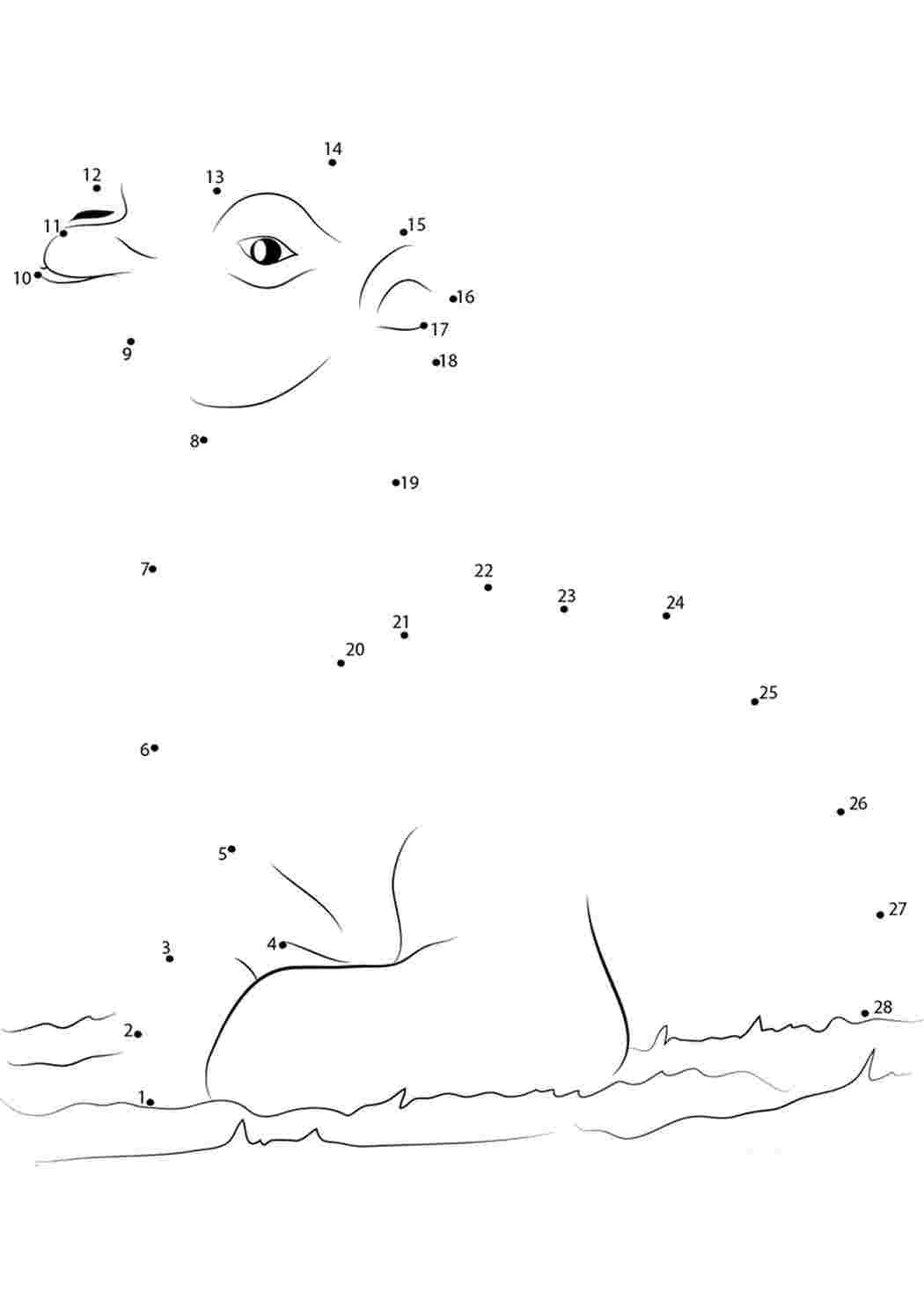 Соедини точки по цифрам для дошкольников