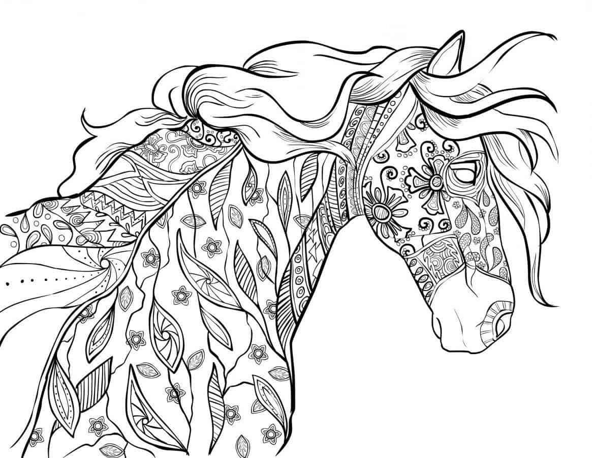 Веселые раскраски. Лошадки