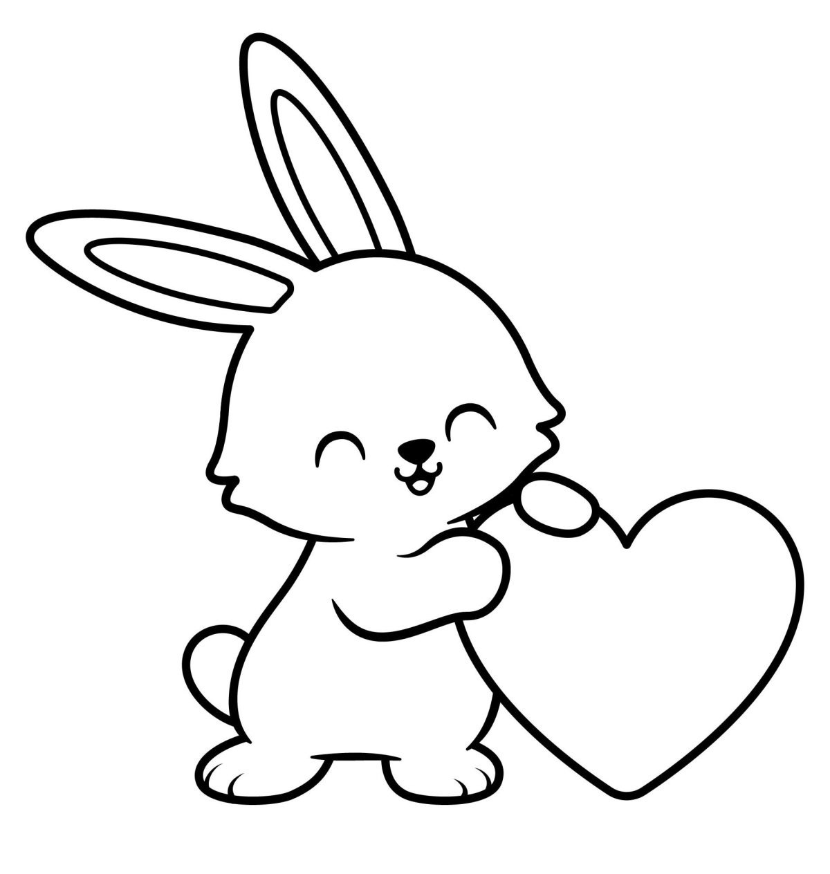 Заяц раскраска цветная