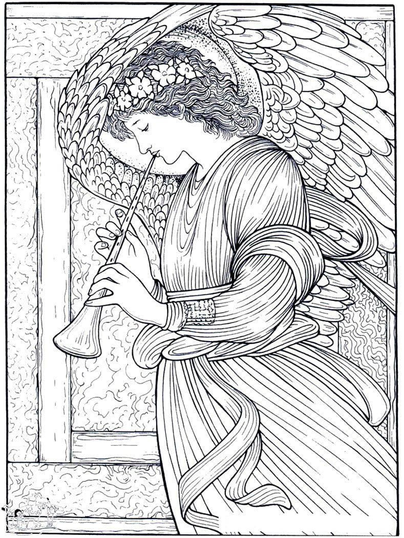 Эдвард бёрн-Джонс ангел играющий на флейте